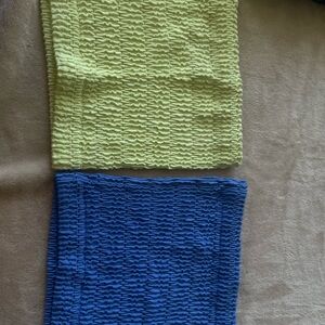 Textured Tube Top Duo in Yellow and Blue
